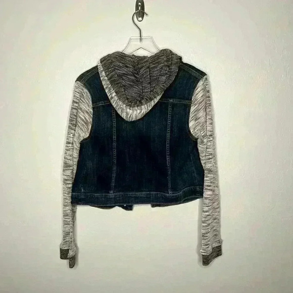 Torrid Denim Hooded Knit Long Sleeve Jacket 00 Med/Large - Picture 8 of 8